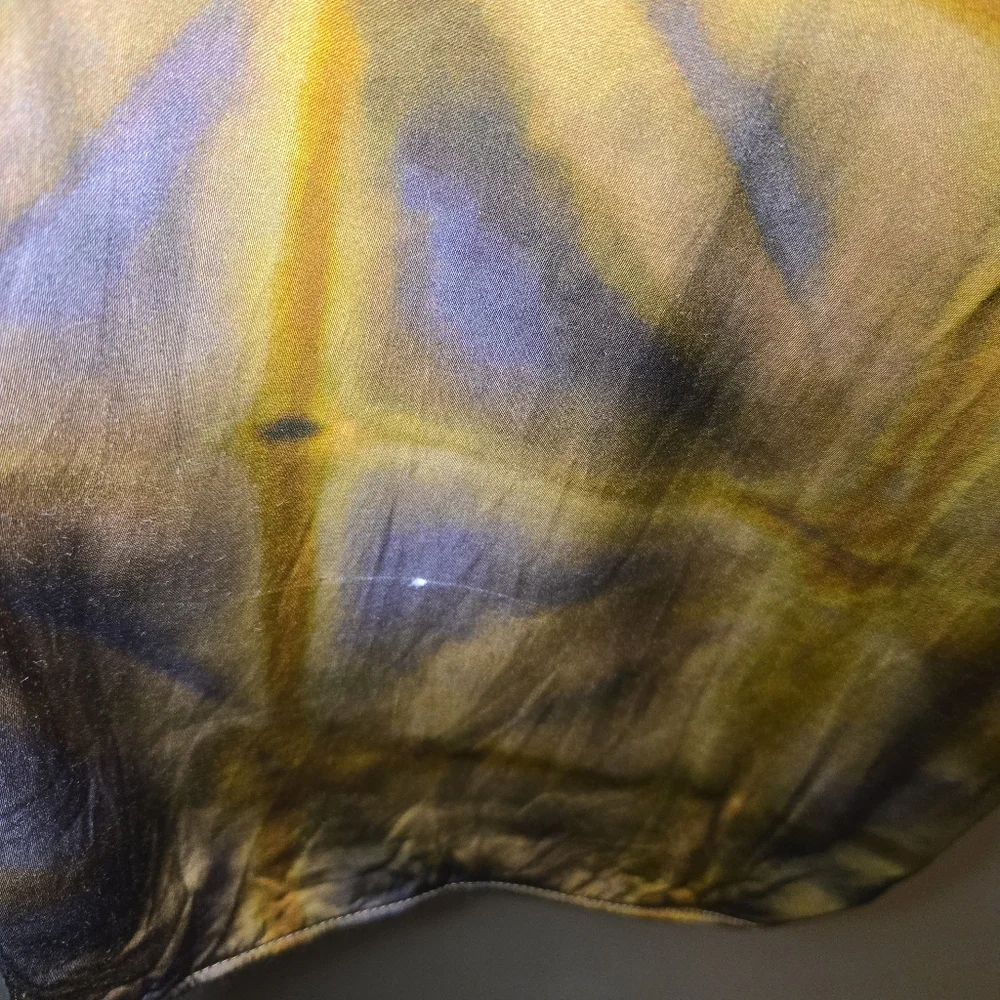 Zara Women's Brown And Purple Tie-Dye Wide Leg Pants Size XXL Pockets Zip Close - Picture 15 of 15